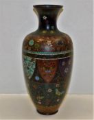 An Oriental cloisonne vase 14.75in