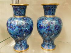 A pair of cloisonne vases