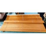 A pair of wooden blinds 51.5in wide