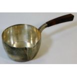 A French silver pan with hardwood handle approx. 1