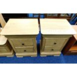 A pair of Willis & Gambier oak bedside cabinets wi