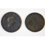 Two pennies - 1806 & 1746 a/f