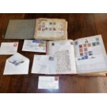 Two child's stamp albums & other stamps a/f
