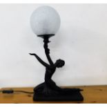 An art deco style lamp 18in tall