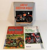 Three books relating to motorcycling