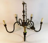 A vintage brass candelabra 17in deep