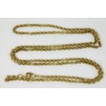 A 9ct gold chain 24in long 5.1g