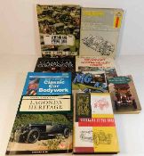 A quantity of motor car books including MG