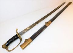 An Indian CSA officers dress sword with brass fitt