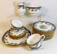 A Mintons Sinclair pattern collection of teawares