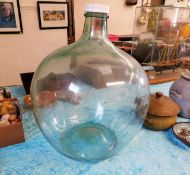 A large glass carboy