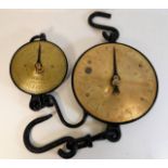 A brass & iron Salter scale for 200lb twinned with