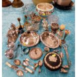 A quantity of silver plate & other metalwares with