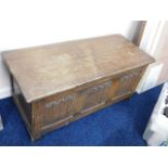 An oak blanket box