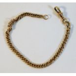 A 9ct gold chain, last link a/f 7.75in long 9.2g