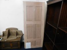 An oak veneered colonial six panel door 1981mm x 8