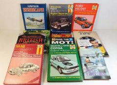 Twelve books relating to cars & motoring including