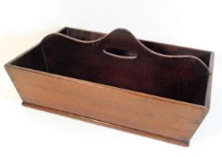 A Victorian mahogany cutlery tray