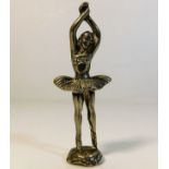 A base metal ballerina figure