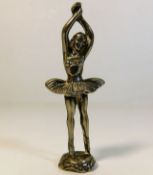 A base metal ballerina figure