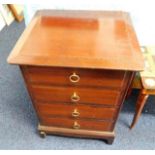 A mahogany chest of drawers