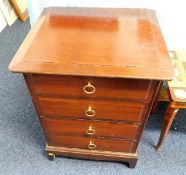 A mahogany chest of drawers