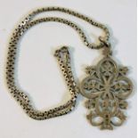 An Ethiopian 0.830 silver pendant with silver box