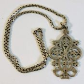 An Ethiopian 0.830 silver pendant with silver box