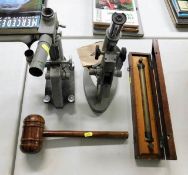 Samsung & Beck microscopes with a cased rolling ru