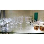 A small quantity of glassware & sundry ceramics