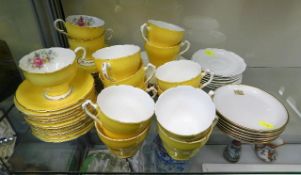 Twelve Paragon saucers & plates, three Paragon cup