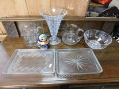 A quantity of cut glassware including a ten piece