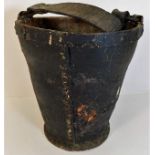 A 19thC. leather fireman's bucket