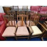 Four matching Edwardian dining chairs & two matche