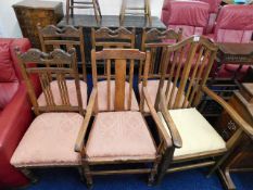 Four matching Edwardian dining chairs & two matche