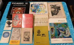 Twelve books relating to Picasso & his work