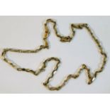 A 9ct gold belcher chain 20in long 8.5g