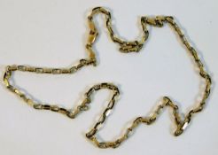 A 9ct gold belcher chain 20in long 8.5g