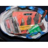 A bagged quantity of tools & other items