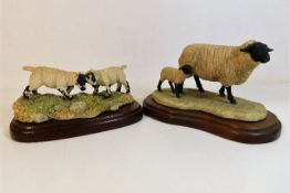 Two Border Fine Arts Scotland sheep group - 1972 J