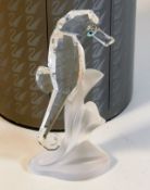 A boxed Swarovski crystal seahorse 3in tall