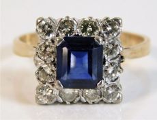 An 18ct gold ring set with approx. 0.84ct diamond