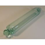 A Victorian glass rolling pin 16in long