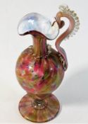 A 19thC. glass ewer, probably by Salviati & Co. of