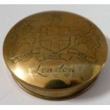 A 19thC. brass Freedom of the City of London snuff