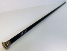 A gents silver topped walking cane 36in long