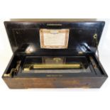 A rosewood cased Nicole Freres Geneve music box 26