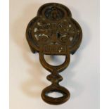 A Victorian brass iron stand