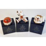 Three Royal Crown Derby first quality boxed Ladybi