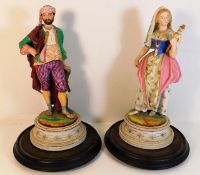 A pair of good quality 19thC. bisque figures appro